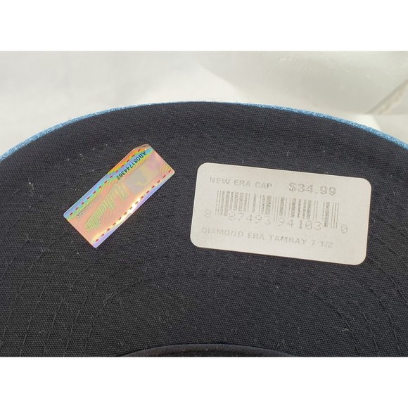 New Era Tampa Bay Rays GAME 59Fifty Fitted Hat Navy Blue MLB Cap 7 1/2 NWT - Picture 10 of 10